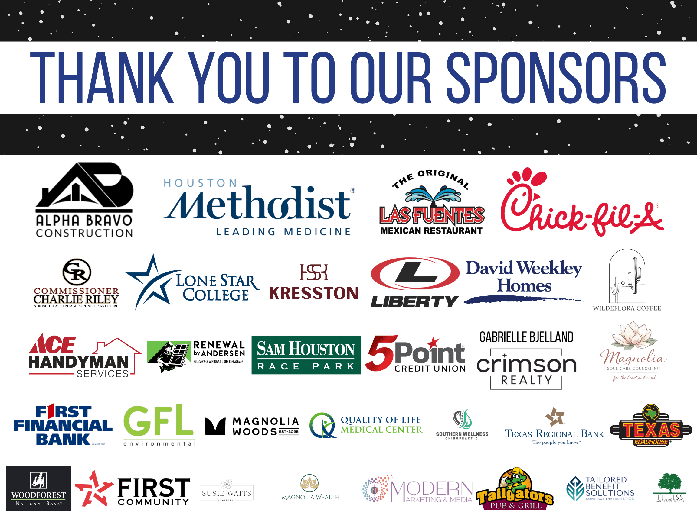THANK YOU SPONSORS SIGNAGE (QUANTITY 3)