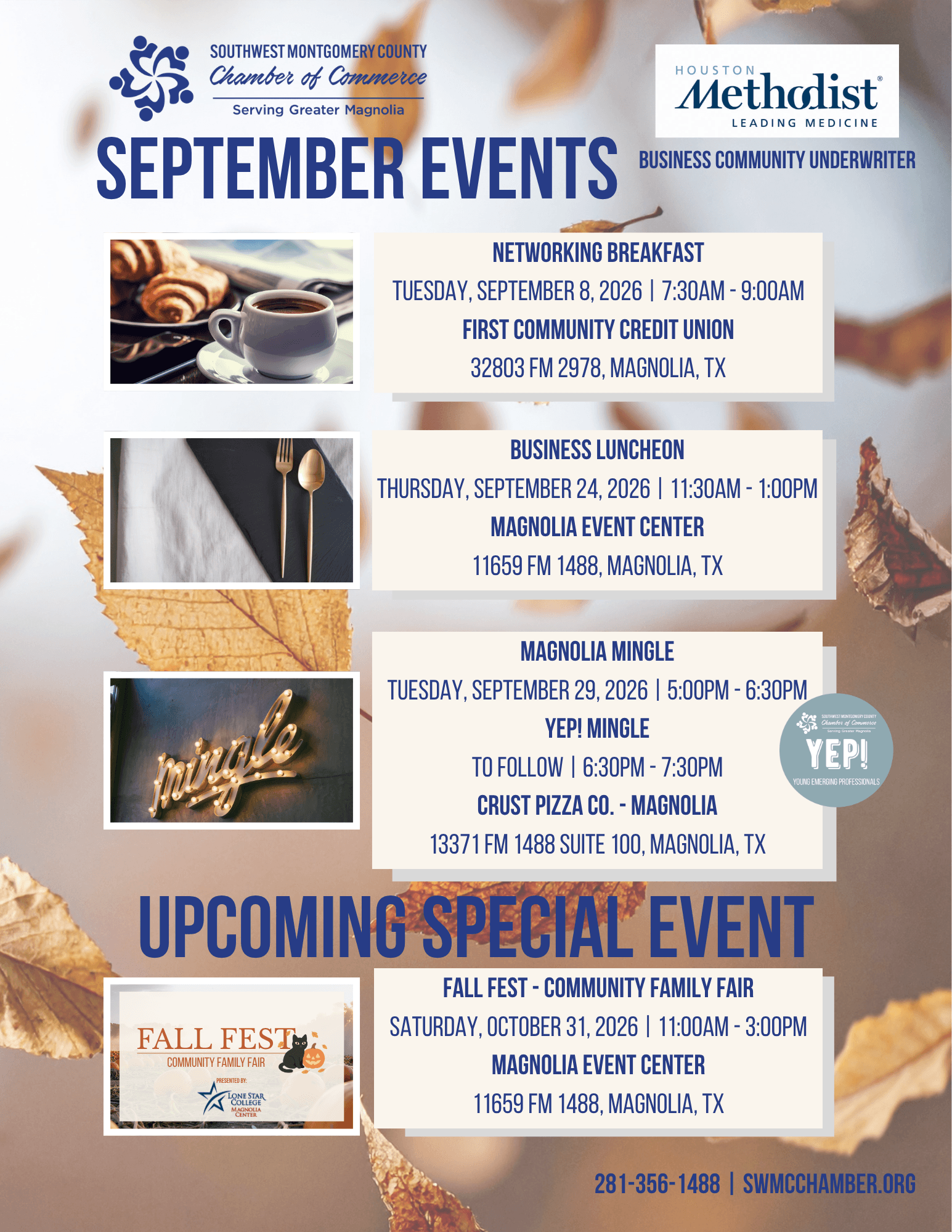 UPDATED SEPTEMBER EVENTS FLYER UPDATED SEPTEMBER EVENTS FLYER